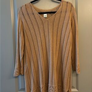 Coldwater Creek Tan Knit Sweater